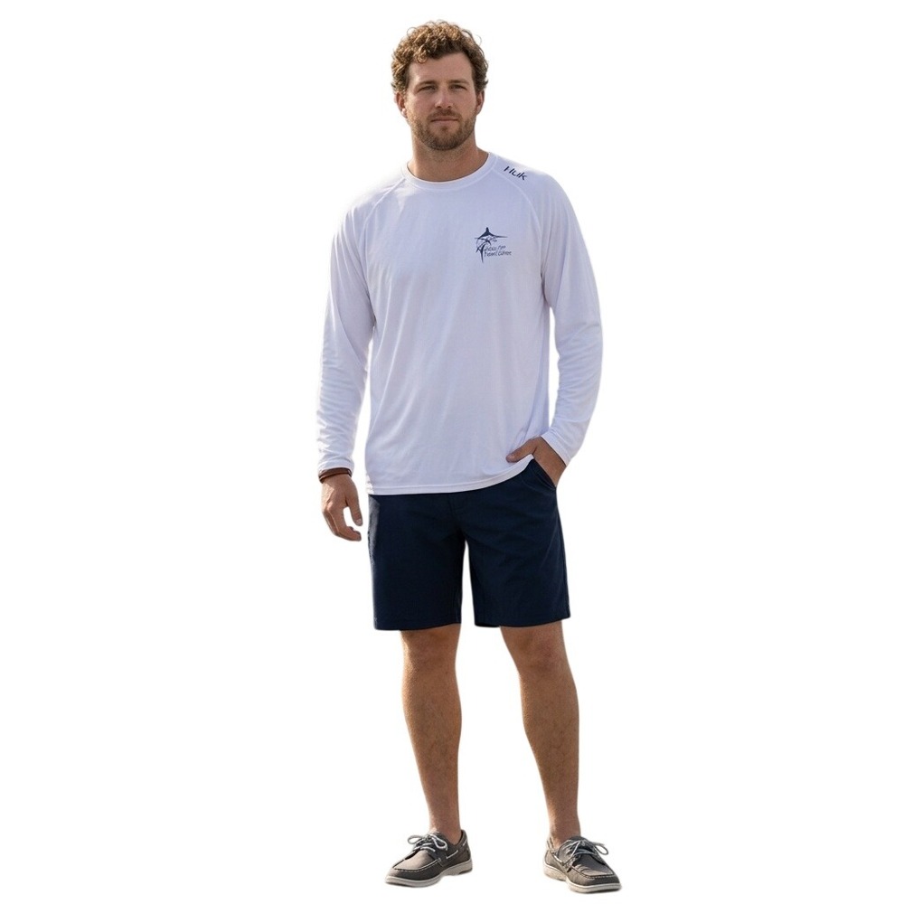 Huk Men's Size XXXL White Marlin Ocean City Fishing Center Long Sleeve Shirt